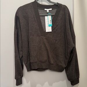 Threads 4 Thought Charcoal V-Neck Sweater